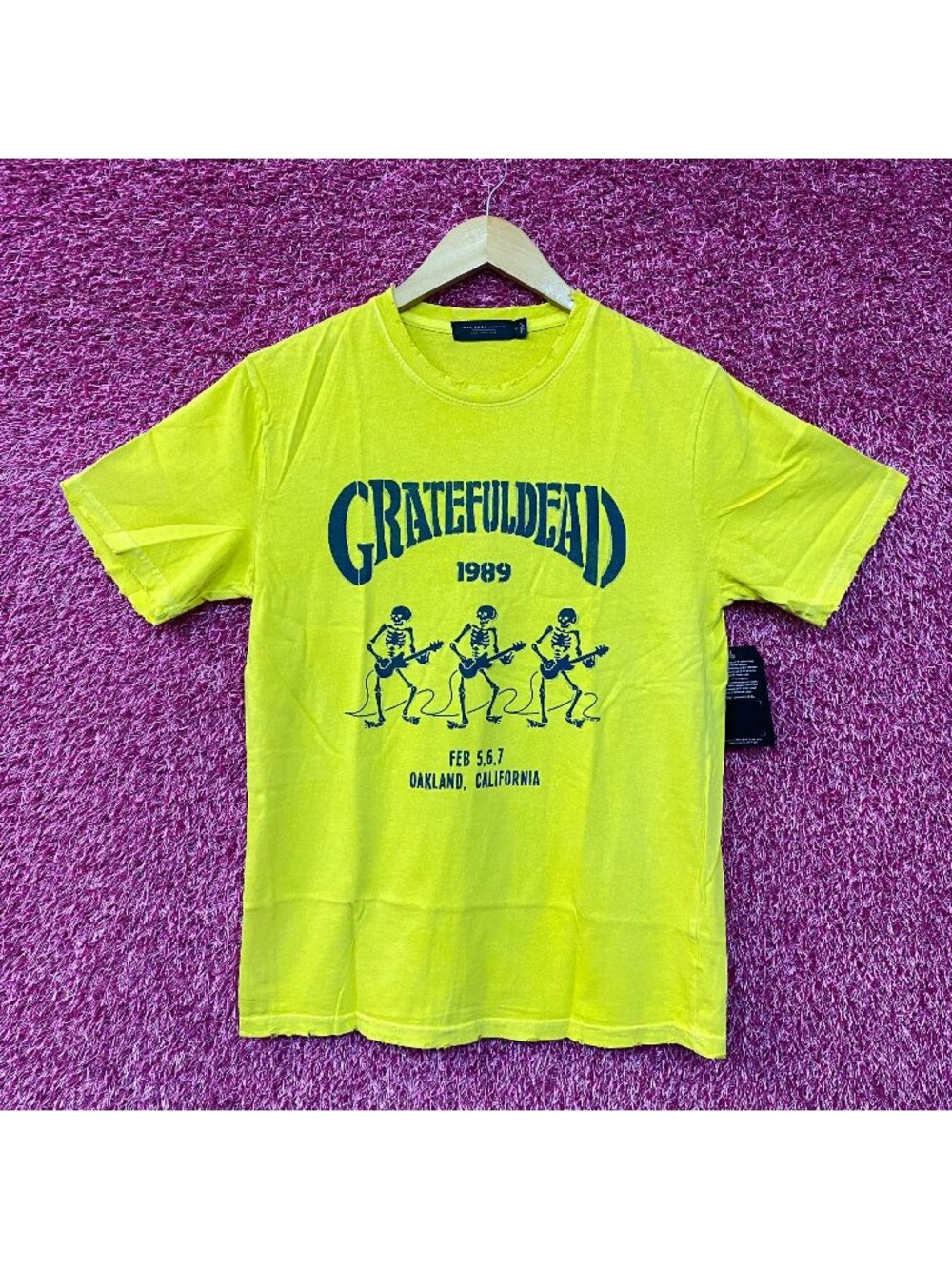 Junk Food Closet Grateful Dead Guitar Skeletons '89 Vintage Tee Shirt Small